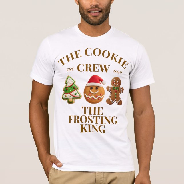 Personalisierte Cookie-Crew Lustige Weihnachts-Mat T-Shirt (Vorderseite)