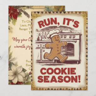 Personalisierte Cookie-Saison Lustig Vintage  Feiertagskarte