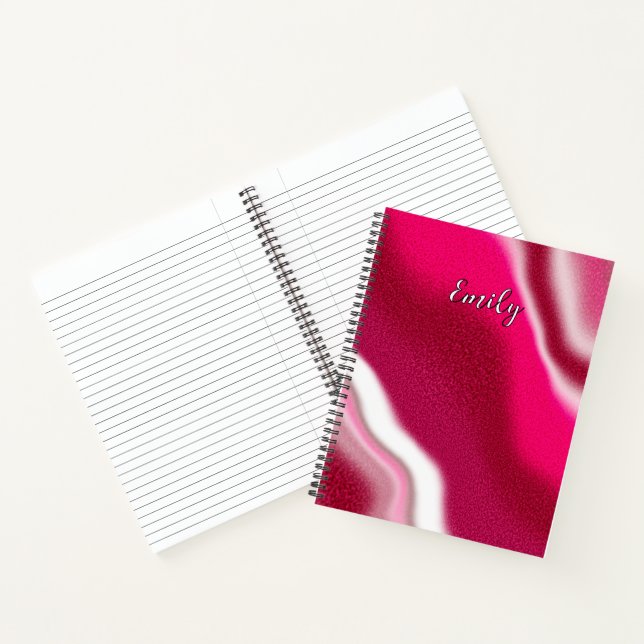 Personalisierte Coole Candy Cane Weihnachtsgeschen Notizbuch (Innenseite)