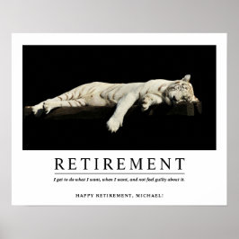 Personalisierte Coole Entspannung Tiger Custom Ret Poster