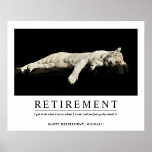 Personalisierte Coole Entspannung Tiger Custom Ret Poster