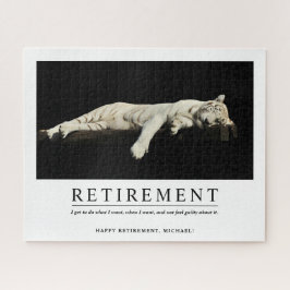 Personalisierte Coole Entspannung Tiger Custom Ret Puzzle