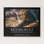 Personalisierte Coole Entspannungsregelung Puzzle<br><div class="desc">Maßgeschneidertes Rente-Puzzle mit einem Foto Löwe,  der sich in der Sonne entspannt,  zusammen mit einem Zitat,  wie man alles tun kann,  was man will,  sobald man sich im Ruhestand befindet. Das Design kann mithilfe der Vorlage mit Ihrer eigenen Nachricht personalisiert werden. Dieses Rätsel ist ein cooles Rentengeschenk für Männer.</div>