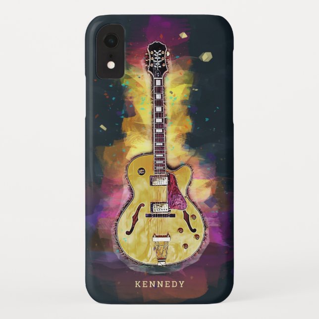 Personalisierte Coole Funky Abstrakt Guitar Art Case-Mate iPhone Hülle (Rückseite)