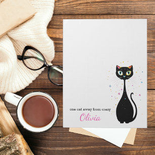 Personalisierte Coole Kitty Katze Modern Minimalis Notizblock