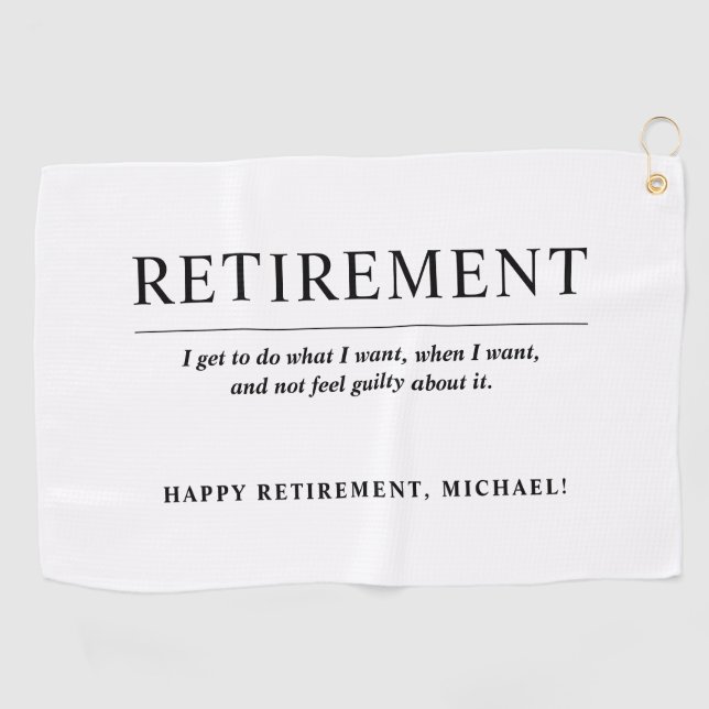 Personalisierte Coole Kundenbindung Golfhandtuch (Horizontal)