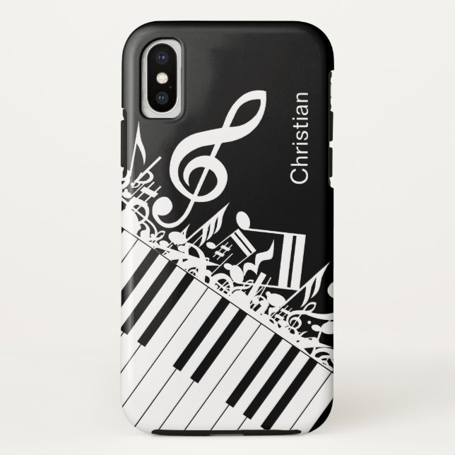 Personalisierte coole musikalische Anmerkungen und Case-Mate iPhone Hülle (Rückseite)