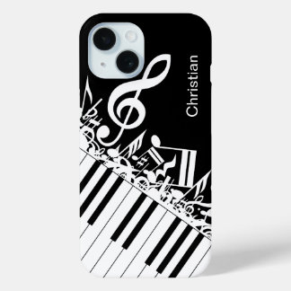 Personalisierte coole Musiknotizen und Klaviertast Case-Mate iPhone Hülle