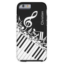 Personalisierte coole Musiknotizen und Klaviertast Case-Mate iPhone Hülle