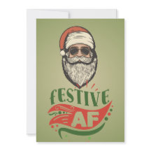 Personalisierte coole Retro-Weihnachtsmann-Flach-W