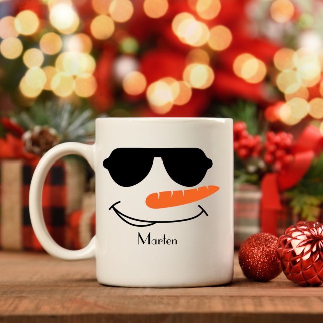 Personalisierte Coole Sonnenbrille Snowman Kaffeetasse (Von Creator hochgeladen)