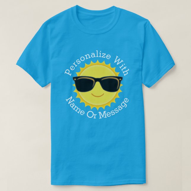 PERSONALISIERTE Coole Sonnenbrille T-Shirt (Design vorne)