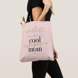 Personalisierte Coole Super Mama Rosa und Gold