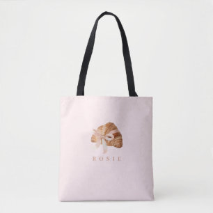 Personalisierte Coquette Croissant Pink Ribbon