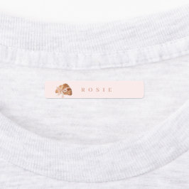 Personalisierte Coquette Croissant Pink Ribbon Etiketten