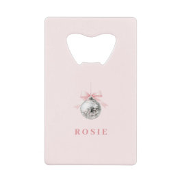 Personalisierte Coquette Diskothek Ball Rosa Band Geldbeutel Flaschenöffner