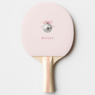 Personalisierte Coquette Diskothek Ball Rosa Band Tischtennis Schläger