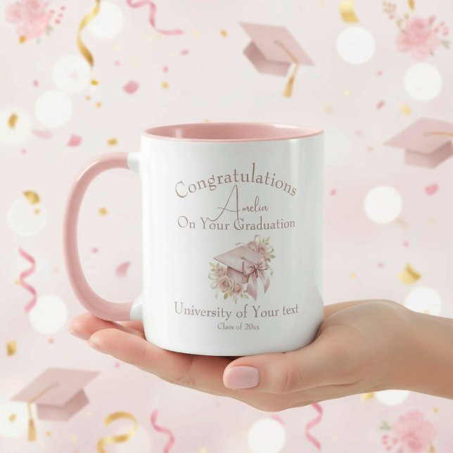 Personalisierte Coquette Mädchen-Abschlussmütze Tasse (Von Creator hochgeladen)