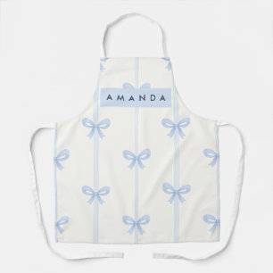 Personalisierte Coquette Pastell Hellblaue Schleif Schürze