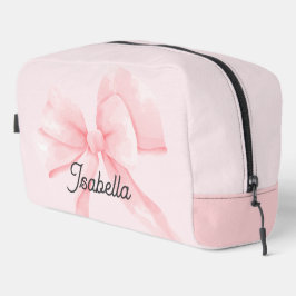 Personalisierte Coquette Rosa Schleife Mädchen Waschbeutel