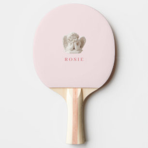 Personalisierte Coquette Schlafen Engel Skulptur Tischtennis Schläger