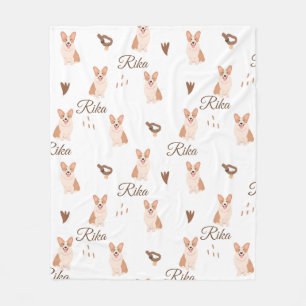 Personalisierte Corgi-Hunde-Babydecke Benutzerde Fleecedecke