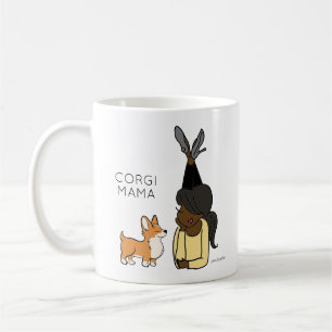 Personalisierte Corgi Mama Kaffeemaschine Tasse