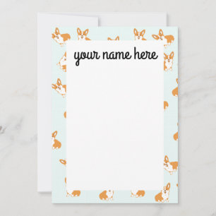 Personalisierte Corgi-Notecards Dankeskarte