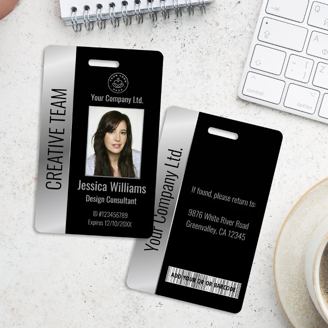 Personalisierte Corporate Employee Black Silver ID Ausweis (Von Creator hochgeladen)