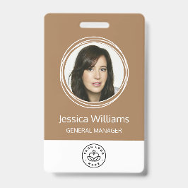 Personalisierte Corporate Employee ID Brown Ausweis