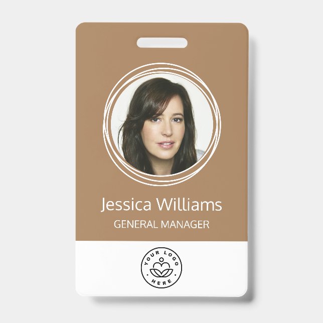 Personalisierte Corporate Employee ID Brown Ausweis (Vorderseite)
