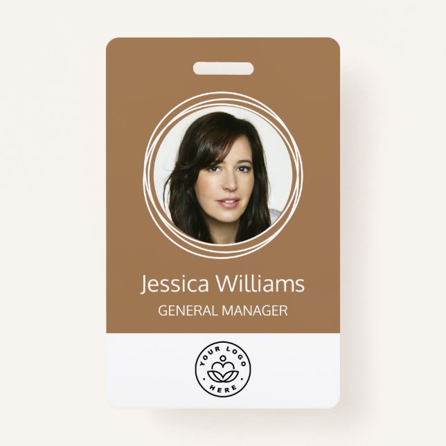 Personalisierte Corporate Employee ID Brown Ausweis (Vorderseite)