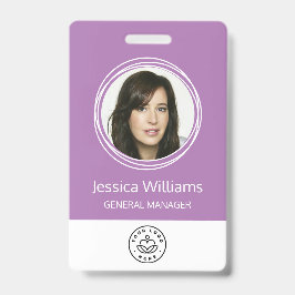 Personalisierte Corporate Employee ID Lila Ausweis