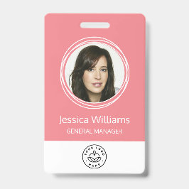 Personalisierte Corporate Employee ID Pink Ausweis