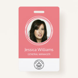 Personalisierte Corporate Employee ID Pink Ausweis