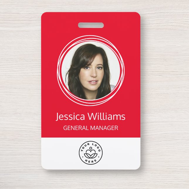 Personalisierte Corporate Employee ID Red Ausweis (Von Creator hochgeladen)