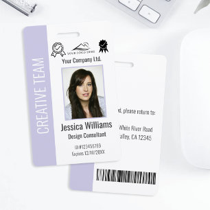 Personalisierte Corporate Employee Pastel Lavender Ausweis