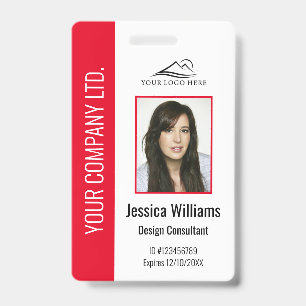 Personalisierte Corporate Employee Red ID Ausweis