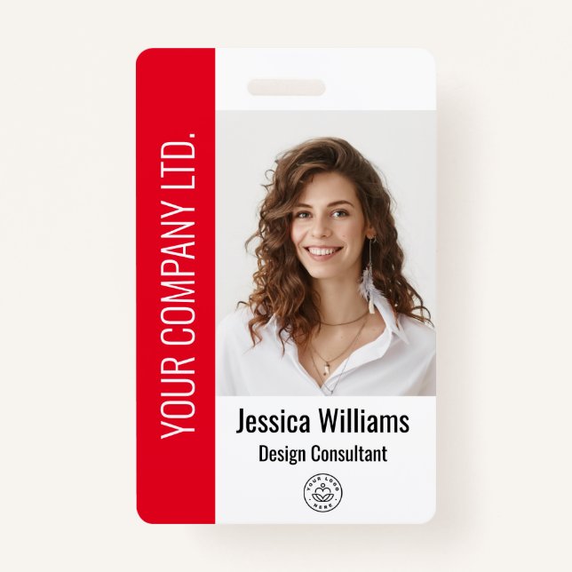 Personalisierte Corporate Employee Red ID Ausweis (Vorderseite)