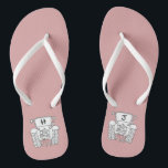 Personalisierte Country Wedding Traktor Flip Flops<br><div class="desc">Ein Paar Traktor Land-Farm themed Hochzeitsspaß Flip Flops,  die mit den Initialen des Paares personalisiert sein können.</div>