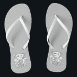 Personalisierte Country Wedding Traktor Flip Flops<br><div class="desc">Ein Paar Traktor Land-Farm themed Hochzeitsspaß Flip Flops,  die mit den Initialen des Paares personalisiert sein können.</div>