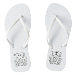 Personalisierte Country Wedding Traktor Flip Flops
