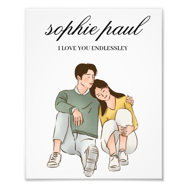 Personalisierte Couple Print, Paare - Geschenke Fotodruck (Vorne)