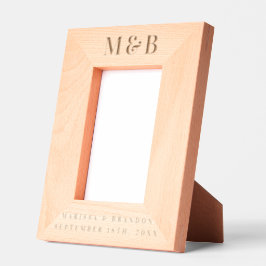 Personalisierte Couple Wedding Monogram Initials Geätzte Rahmen