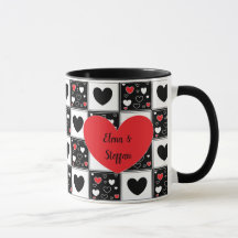 Personalisierte Coupons Romantische Herz-Tasse