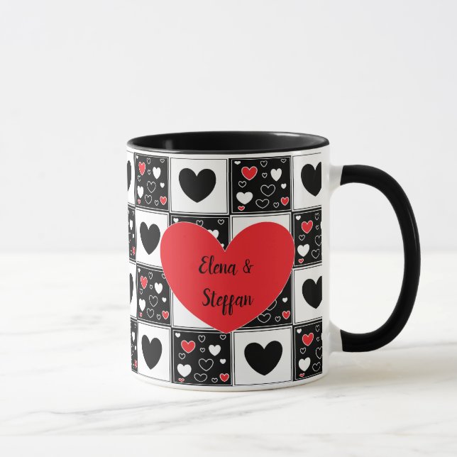 Personalisierte Coupons Romantische Herz-Tasse Tasse (Rechts)