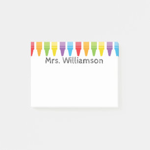 Personalisierte Crayons Lehrerin zurück in die Sc Post-it Klebezettel