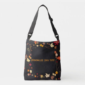 Personalisierte "Crazy for Fall" Cross Body Bag Tragetaschen Mit Langen Trägern