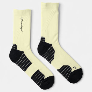 Personalisierte Creme-Socken mit individuellem Nam Socken