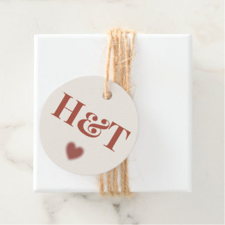 Personalisierte Creme- & Terrakotta-Initialen  Geschenkanhänger
